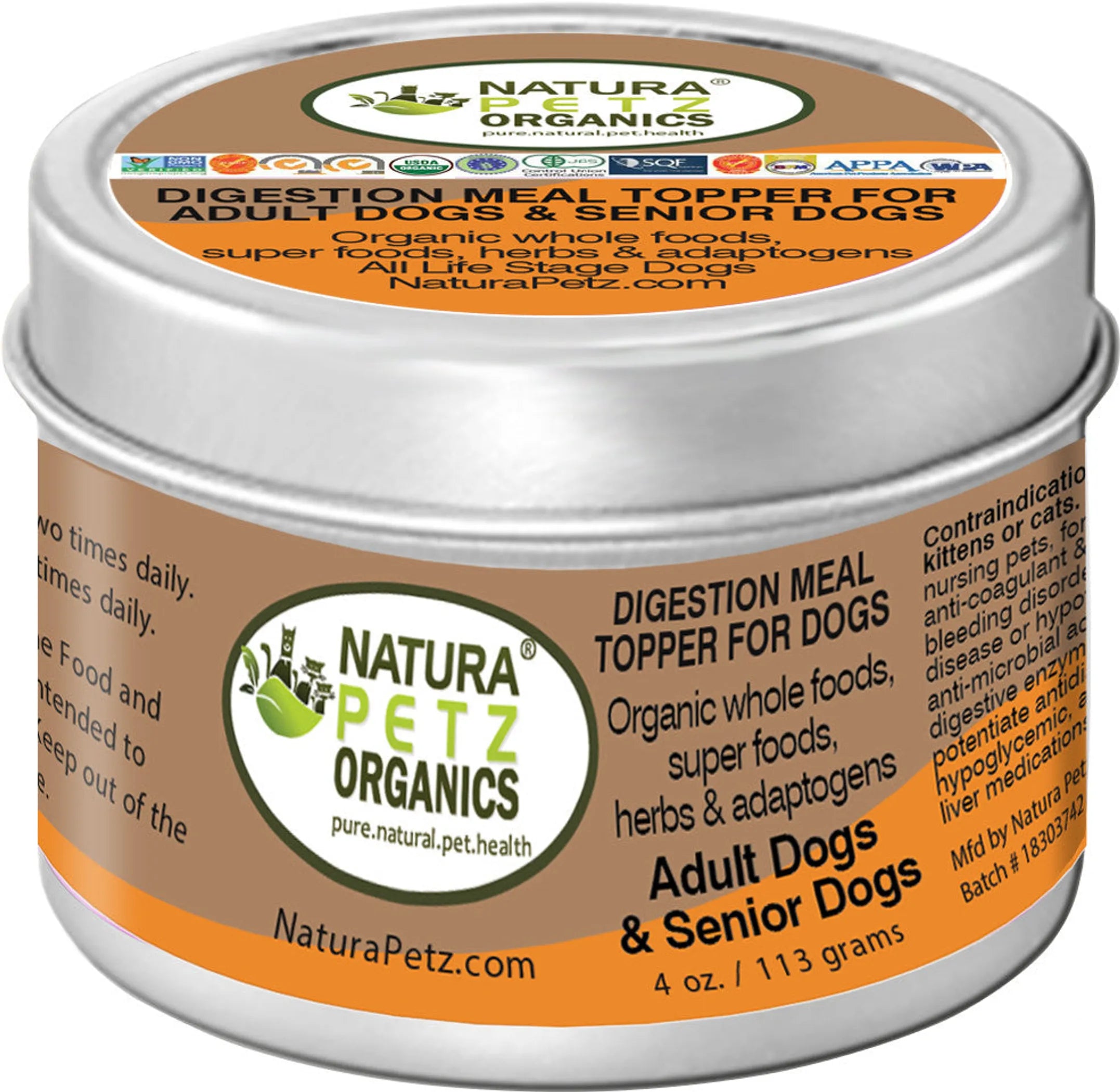 Organic Digestion Support Meal Topper For Adult & Senior Dogs
