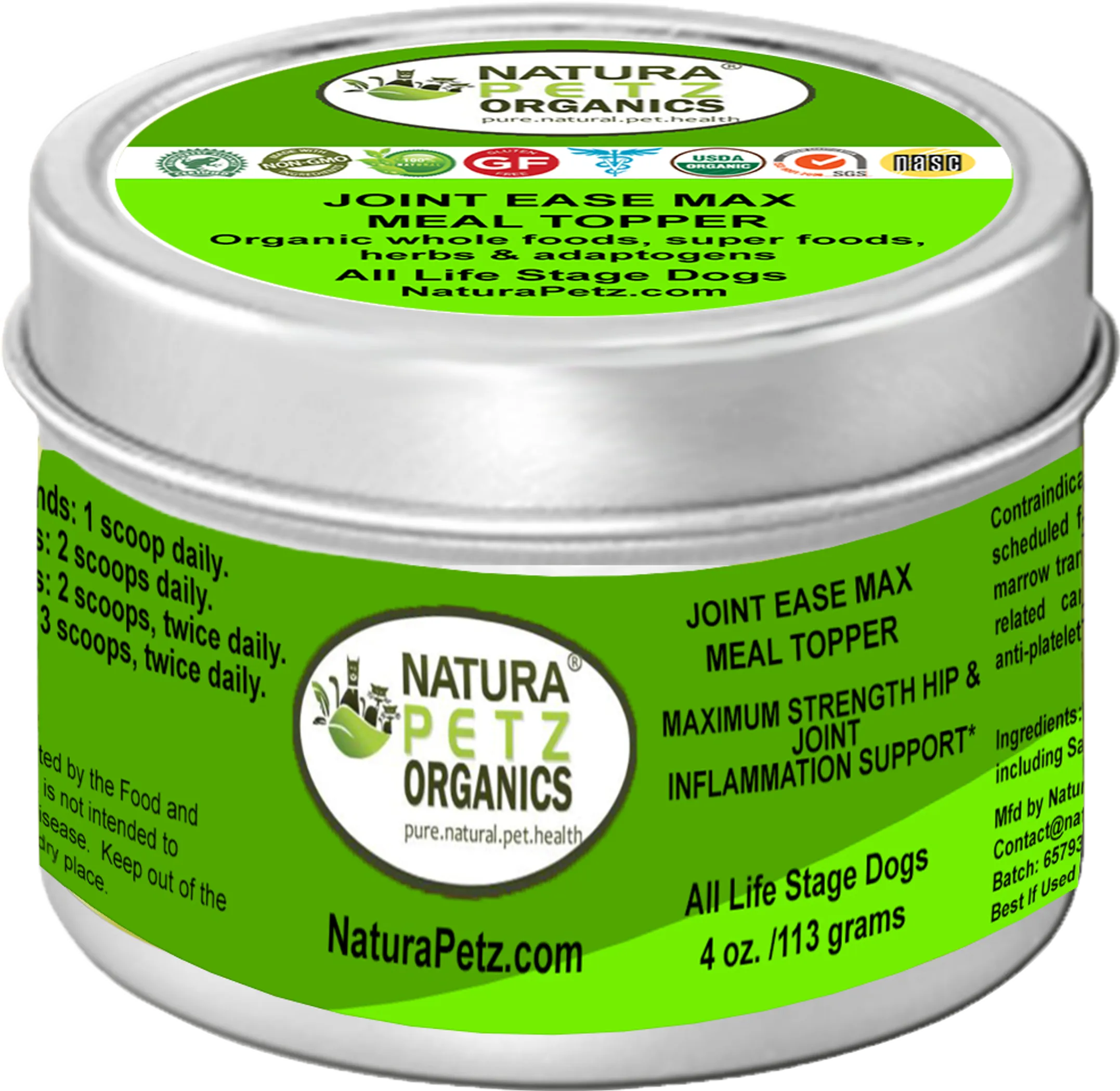 Organic Maximum Strength Hip, Joint & Mobility Support Meal Topper