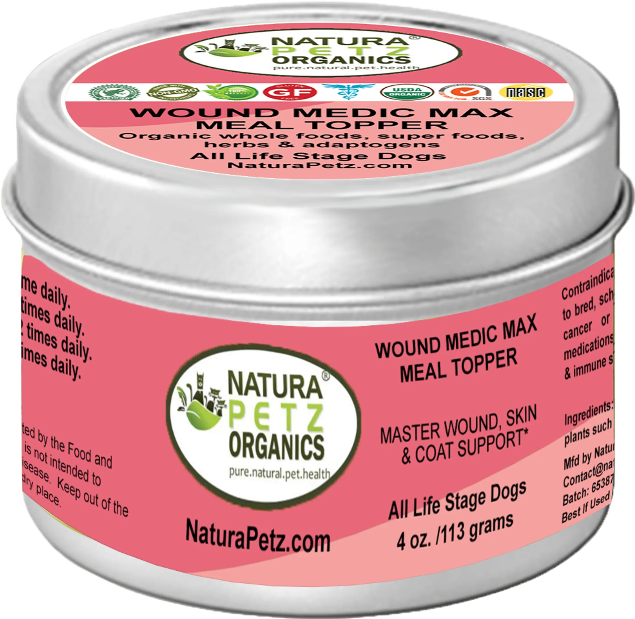 Organic Master Wound Skin & Coat Support Meal Topper