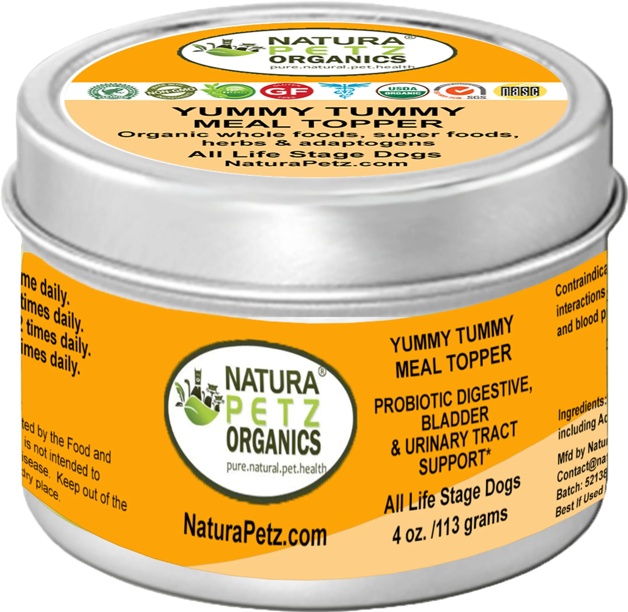 Organic Probiotic Digestive, Bladder & Urinary Tract Support Meal Topper