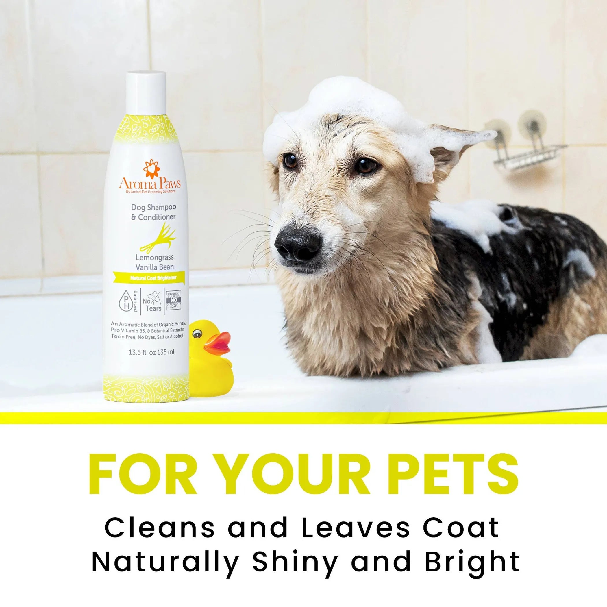 Lemongrass Vanilla Bean Dog Shampoo & Conditioner