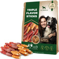 Premium Triple Flavor Twist Dog Treats – Chicken, Duck & Chicken Liver Chews