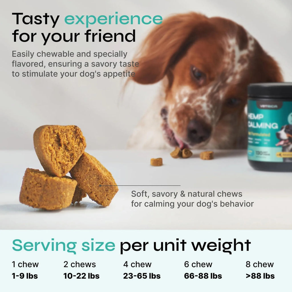 Anxiety Relief Calming Chews For Dogs  - Beef Flavor