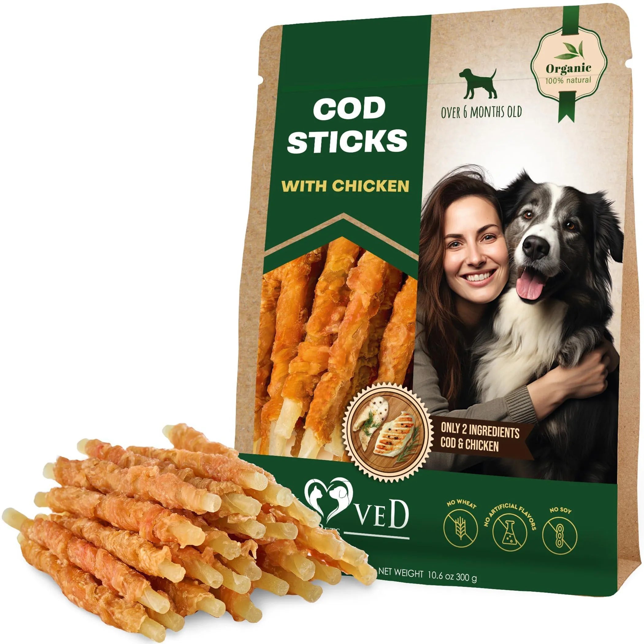 Premium Cod Sticks Dog Treats