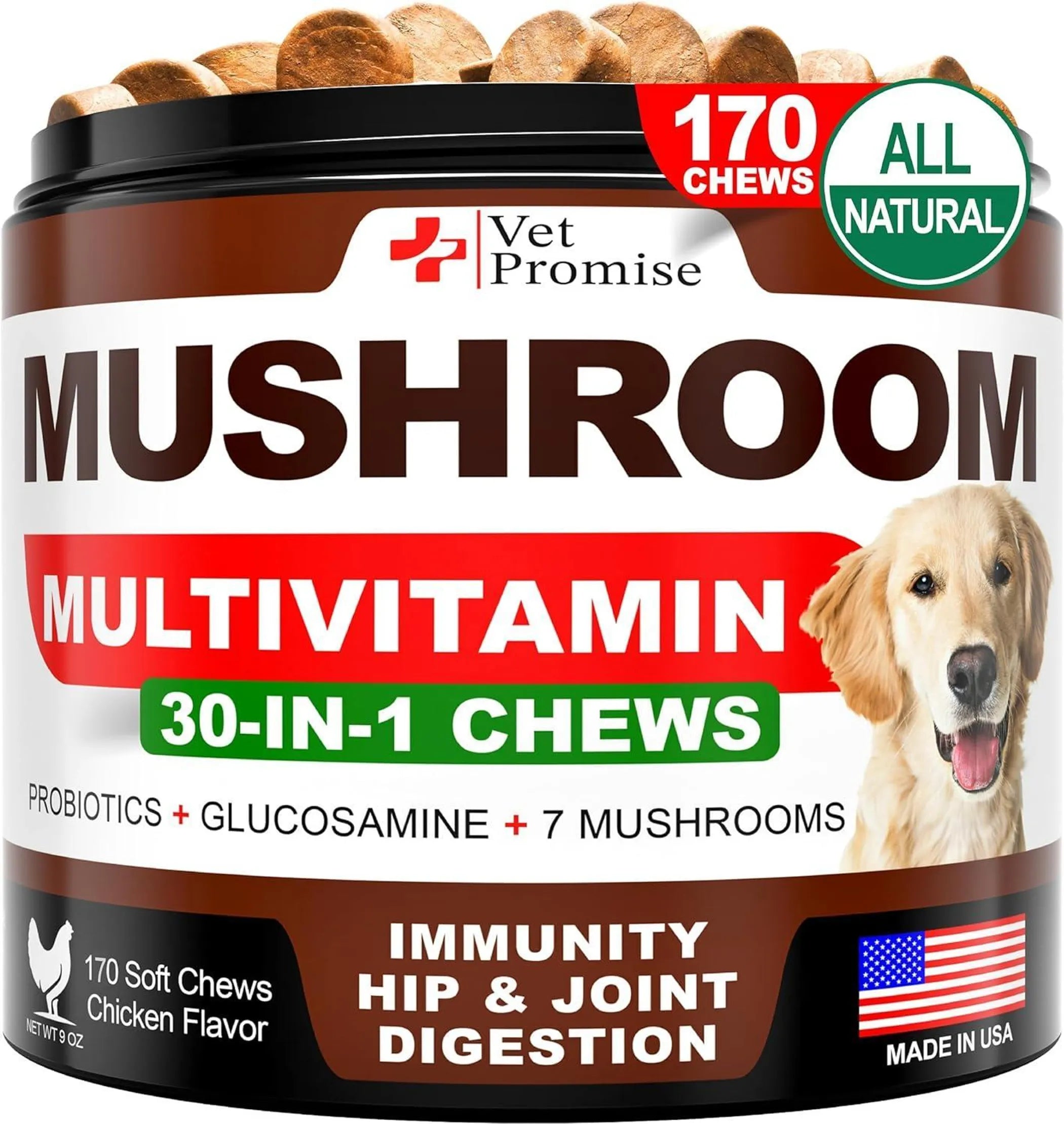 30-in-1 Dog Mushroom Multivitamin Chews