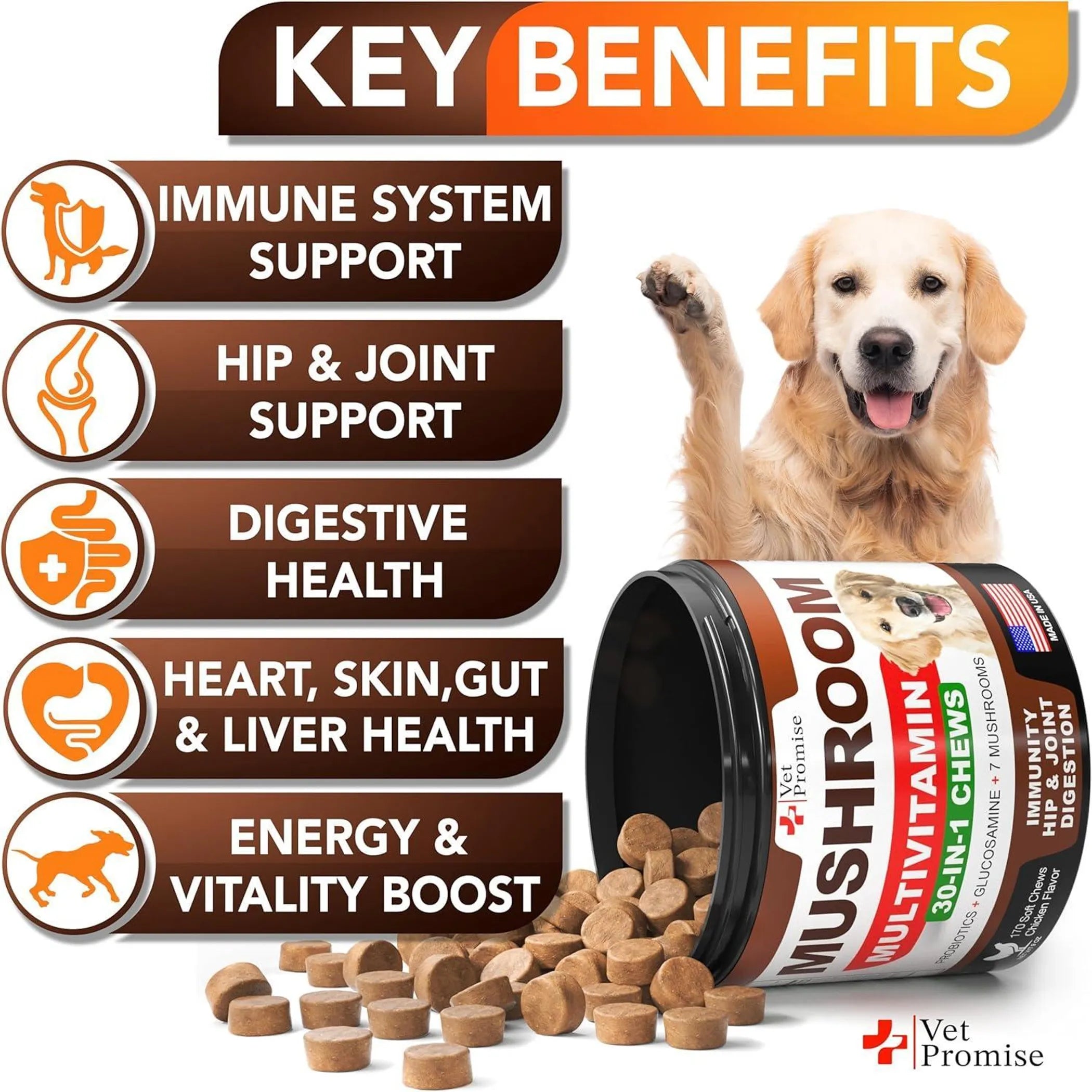 30-in-1 Dog Mushroom Multivitamin Chews