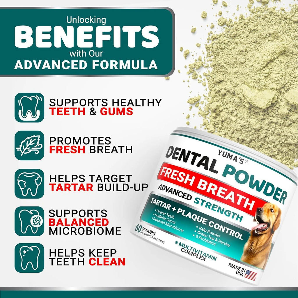 Advanced Dental Powder for Dogs – Fresh Breath & Oral Health Support