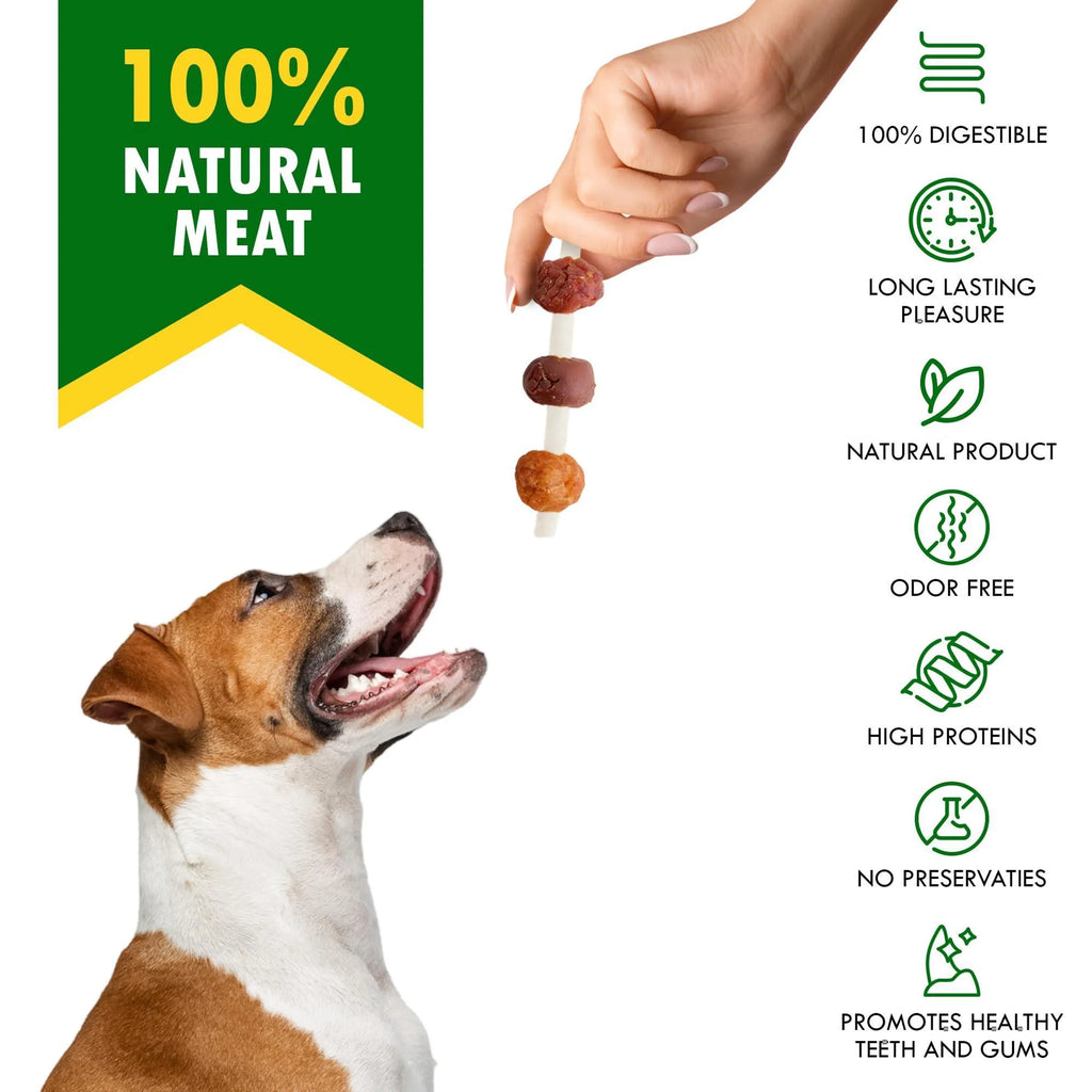 Premium Chicken & Duck Kebob Dog Treats